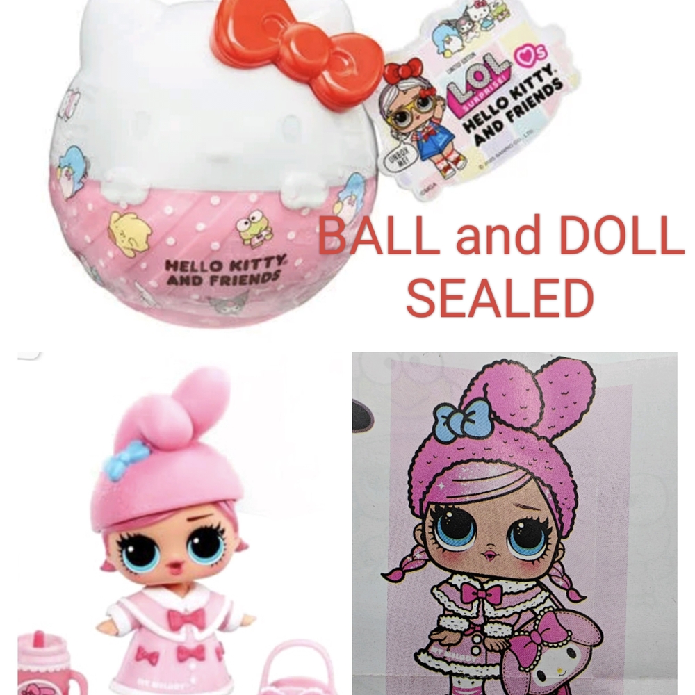 UNOPENED LOL Hello Kitty MY MELODY Doll Ball SEALED RESEALED SANRIO New